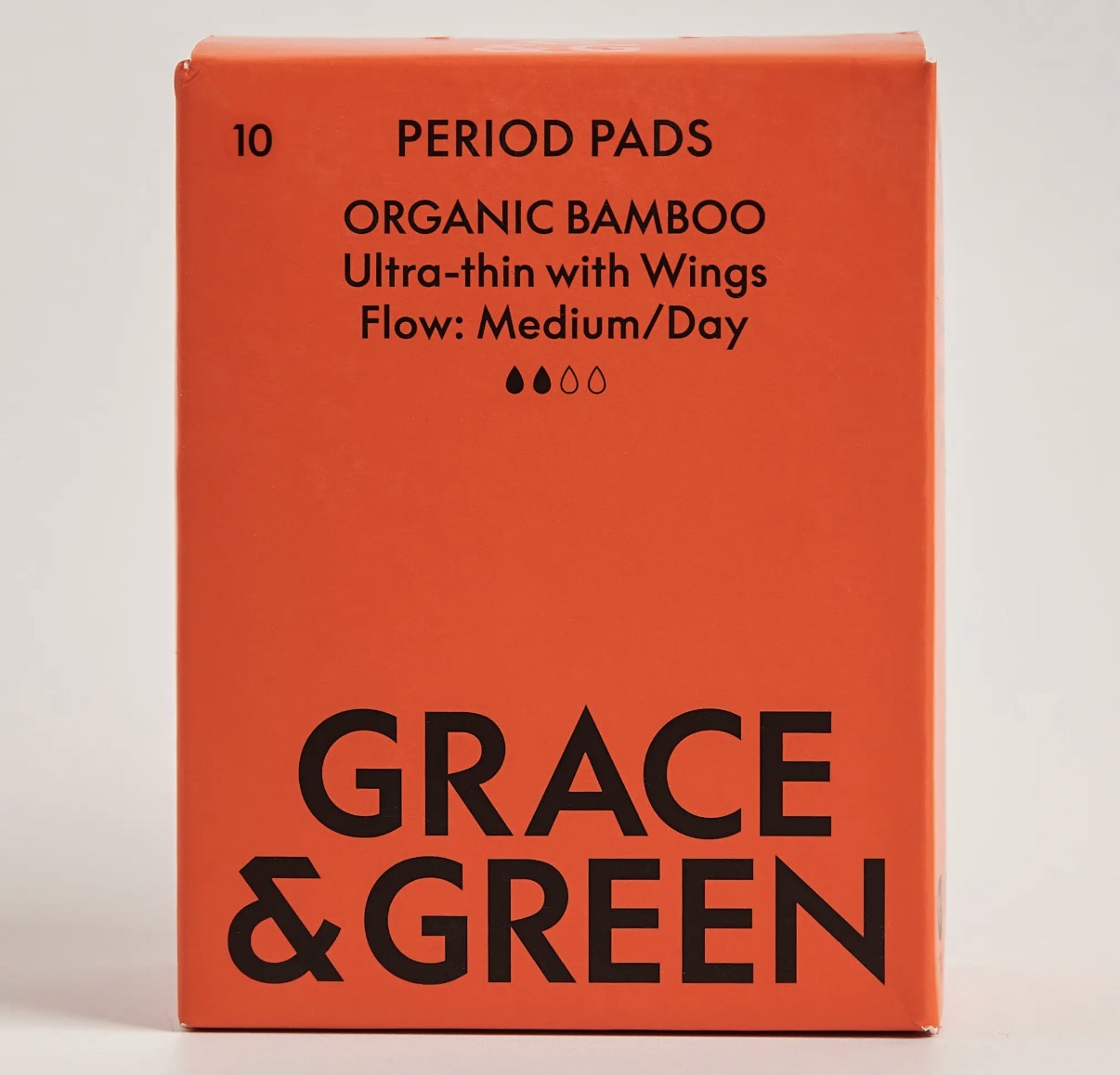 Organic Bamboo Period Pads · Medium/Day · 10-pack pictured